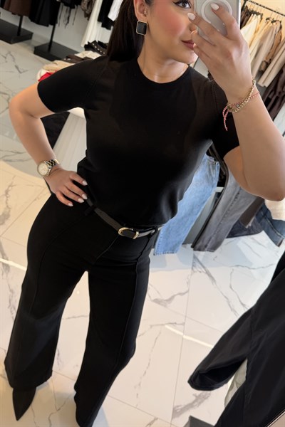 KEMERLİ NERVÜRLÜ JEAN SİYAH