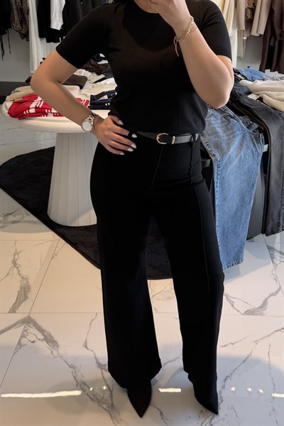 KEMERLİ NERVÜRLÜ JEAN SİYAH