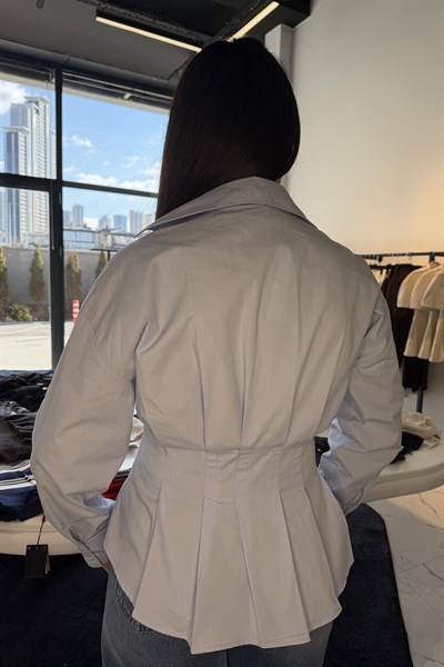 KORSELİ GÖMLEK MAVİ