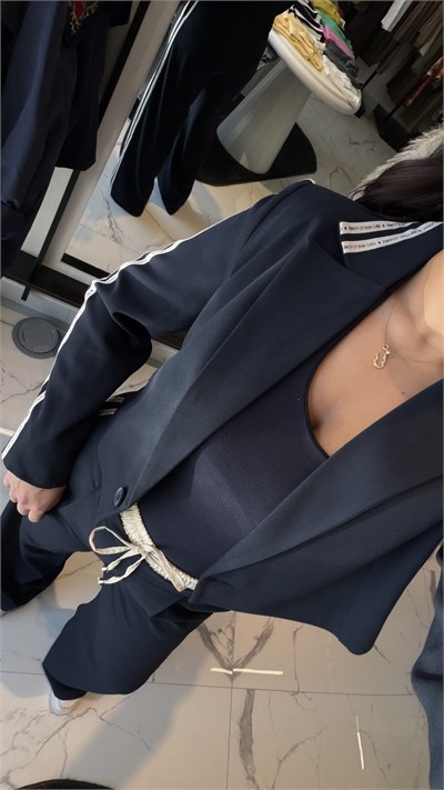 Şerit Detaylı Blazer