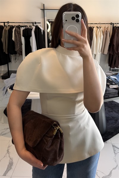 TASARIM MODEL BLUZ EKRU