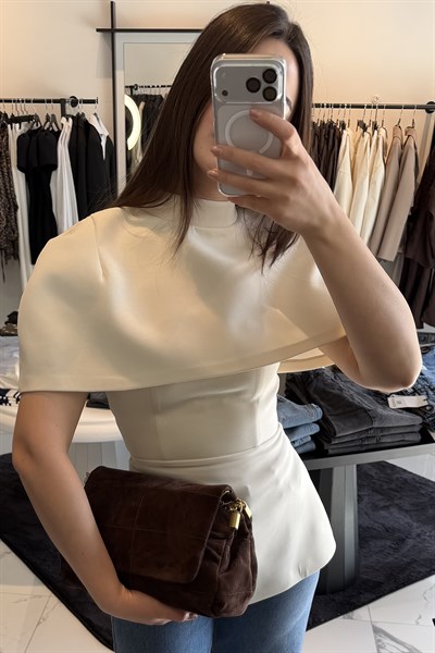 TASARIM MODEL BLUZ EKRU