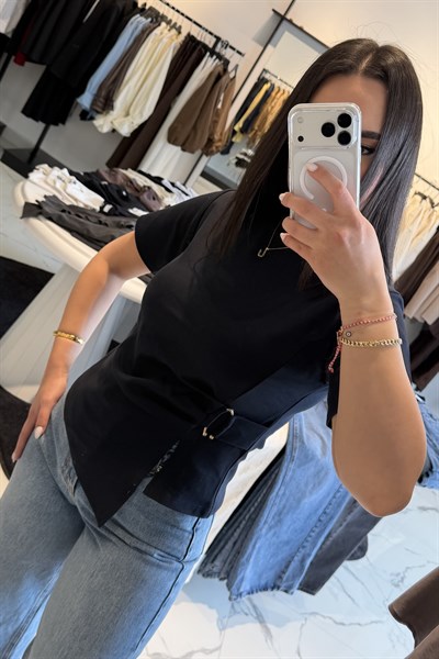 Tokalı T-shirt Lacivert 