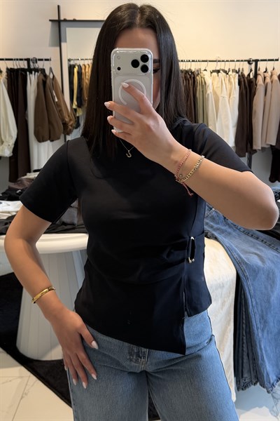 Tokalı T-shirt Lacivert 