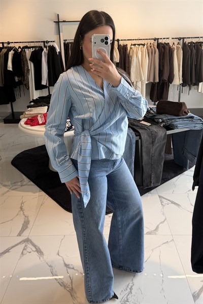 WIDE LEG JEAN AÇIK MAVİ