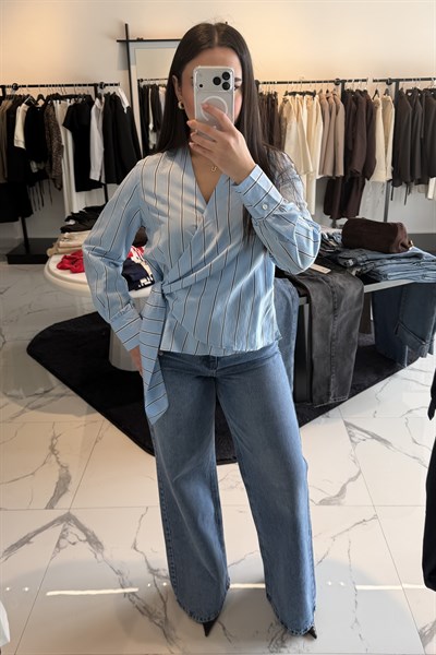 WIDE LEG JEAN AÇIK MAVİ