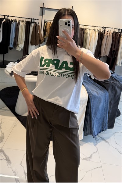 YANİRA KUMAŞ PANTOLON KAHVERENGİ