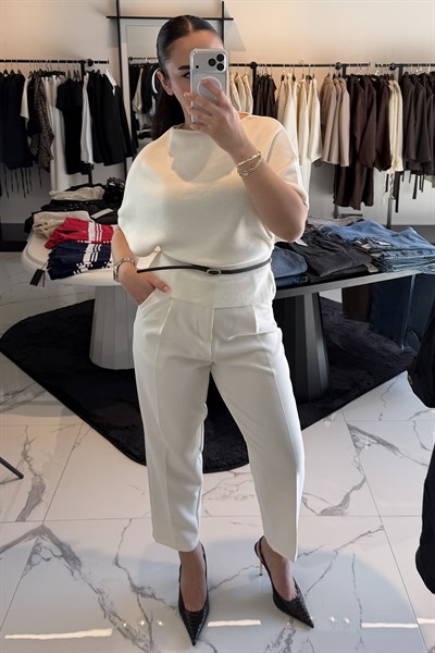 YARASA KOL KEMERLİ KAZAK EKRU