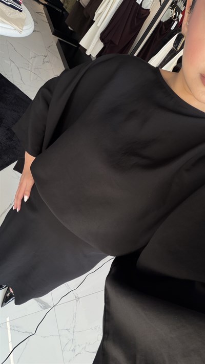 Yarasa Kol Kuşaklı Elbise 