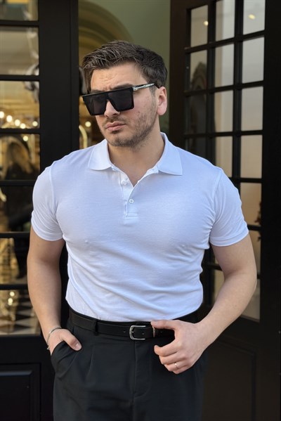 Basic Polo Yaka Tshirt Beyaz