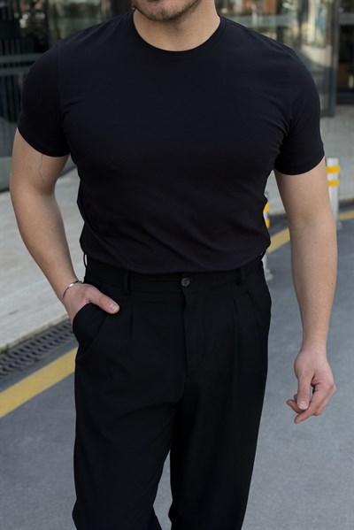 Basic Slimfit Tshirt Siyah