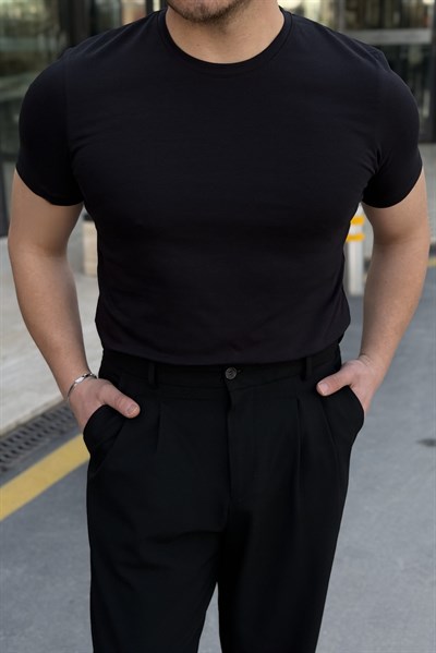 Basic Slimfit Tshirt Siyah
