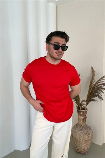 Basic Triko Tshirt Kırmızı
