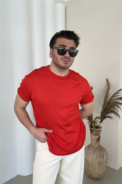 Basic Triko Tshirt Kırmızı