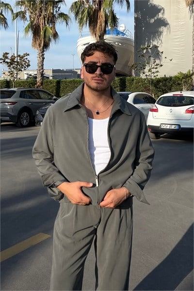 Modal Oversize Ceket Yeşil