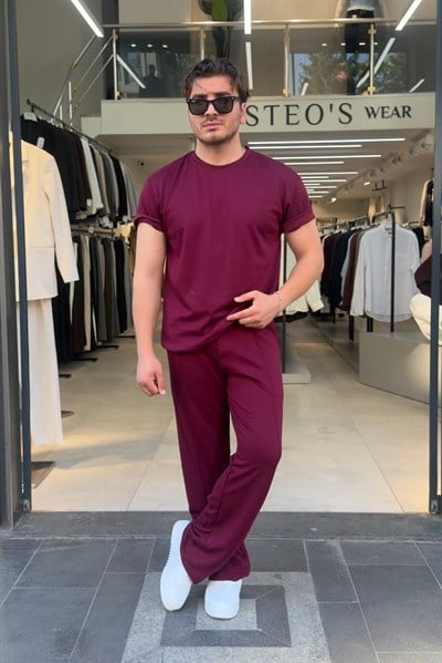 Oys Kumaş Takım Bordo