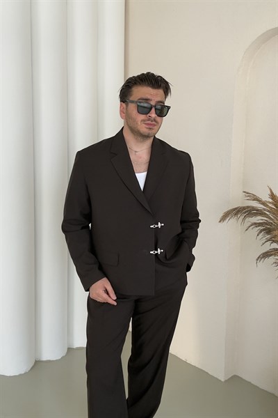 Özel Tasarım Oversize Takım Elbise Kahve