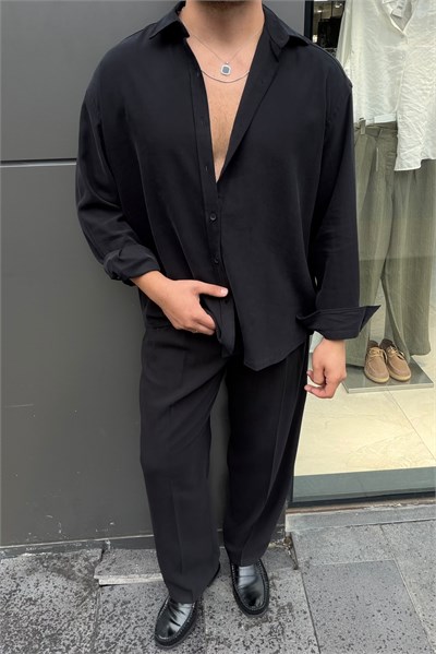 Premium Modal Oversize Takım Siyah