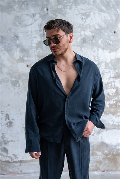 Yıkamalı Oversize Modal Takım Siyah