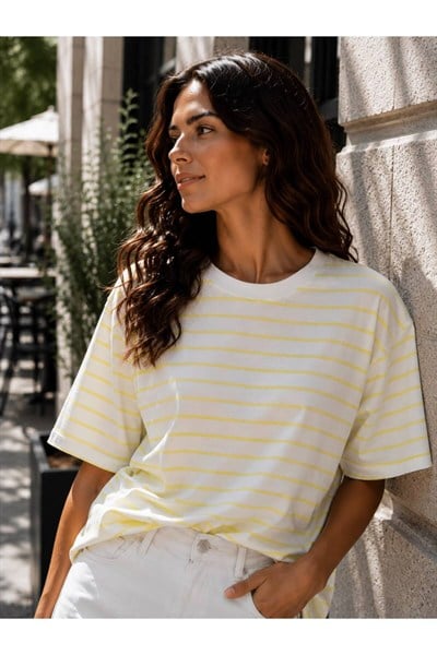 %100 Pamuk Oversize Tshirt