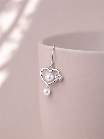 romantic kalp küpe