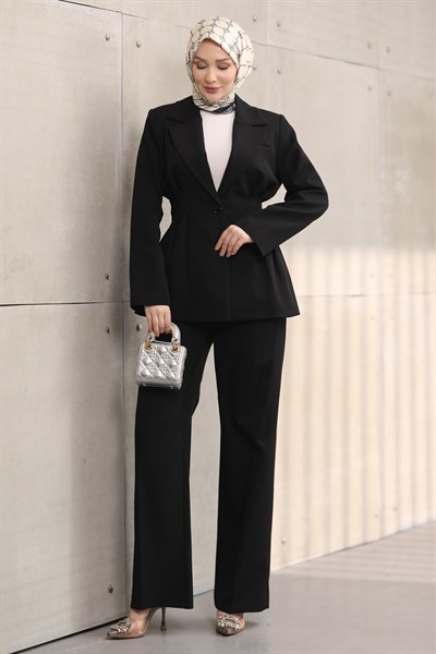 Blazer Ceket Pantolon Tesettür Takım – Klasik Kesim, Şık ve Modern İkili Takım