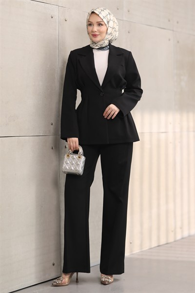 Blazer Ceket Pantolon Tesettür Takım – Klasik Kesim, Şık ve Modern İkili Takım