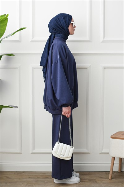 Bol Sweat Pantolon Takım - Lacivert