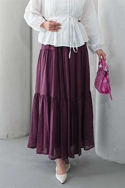 Çingene Model Feriha Etek - Mürdüm