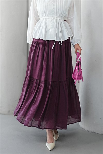 Çingene Model Feriha Etek - Mürdüm