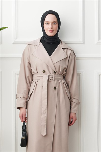 Oversize Trençkot - Bej