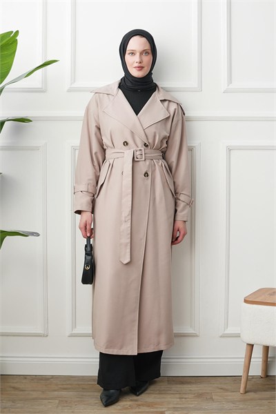 Oversize Trençkot - Bej