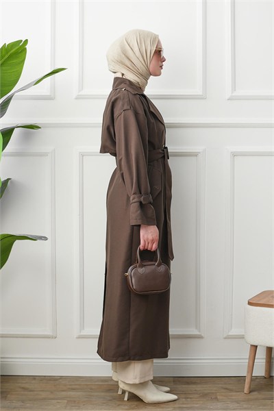 Oversize Trençkot - Kahverengi