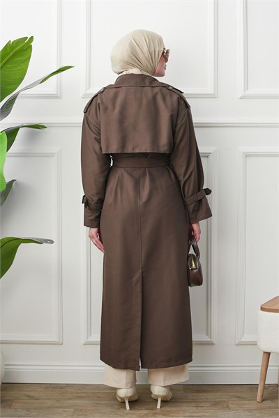 Oversize Trençkot - Kahverengi