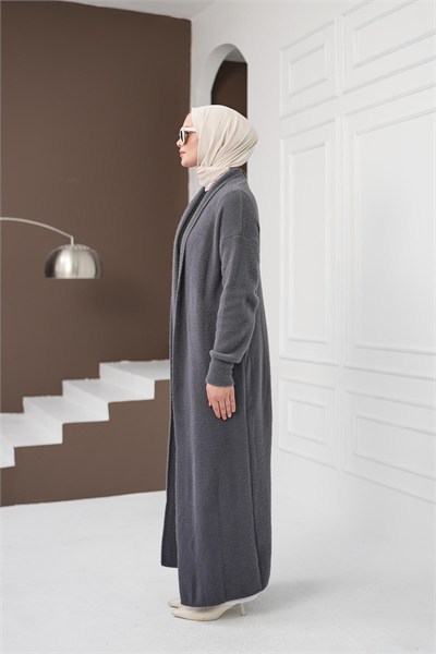 Uzun Yumoş Hırka - Gri