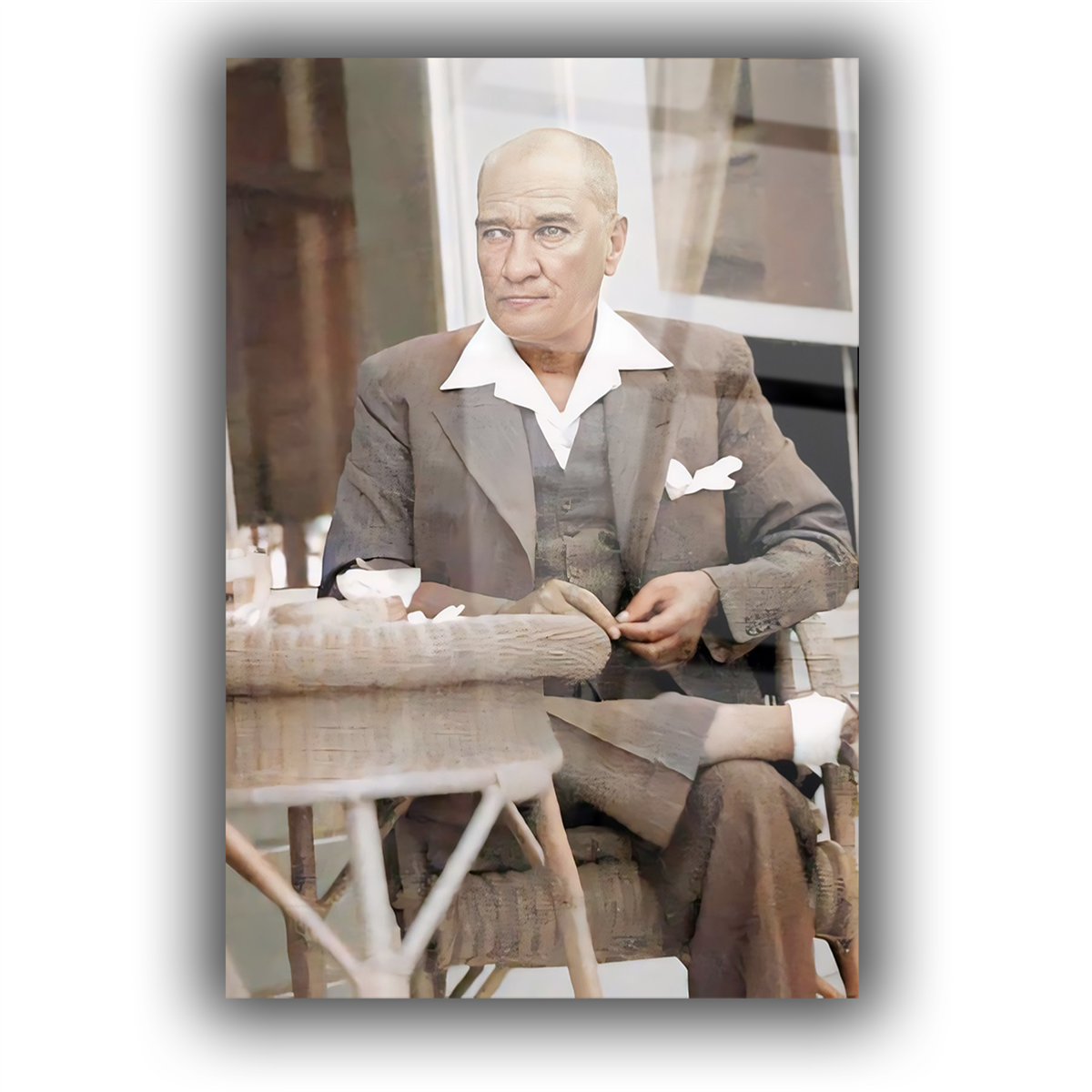 Dikey VatanTemalı Cam Tablo 144
