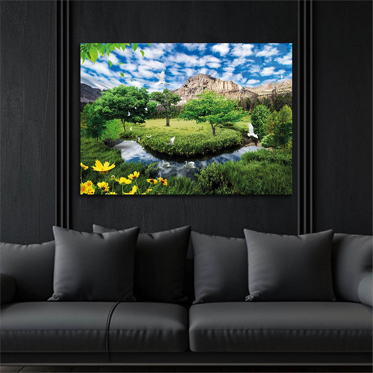 Tempered Glasss Wall Arts Natured-Themed
