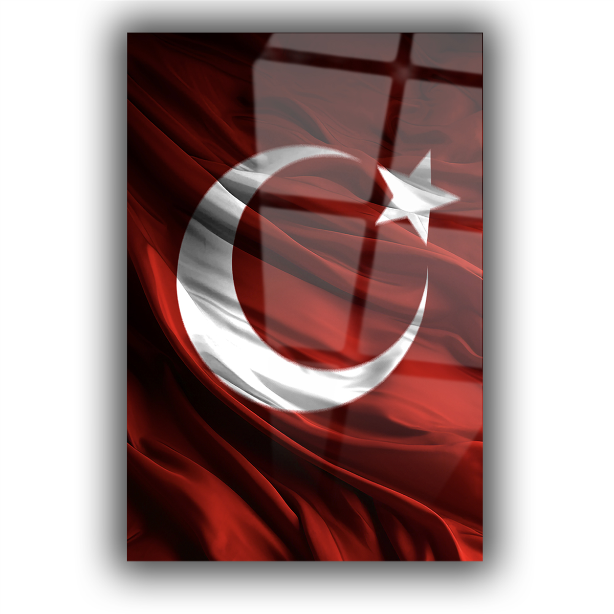 Dikey VatanTemalı Cam Tablo 148