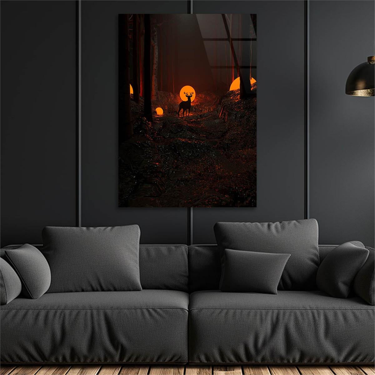 Kunst Thema auf bedrucktem Glas