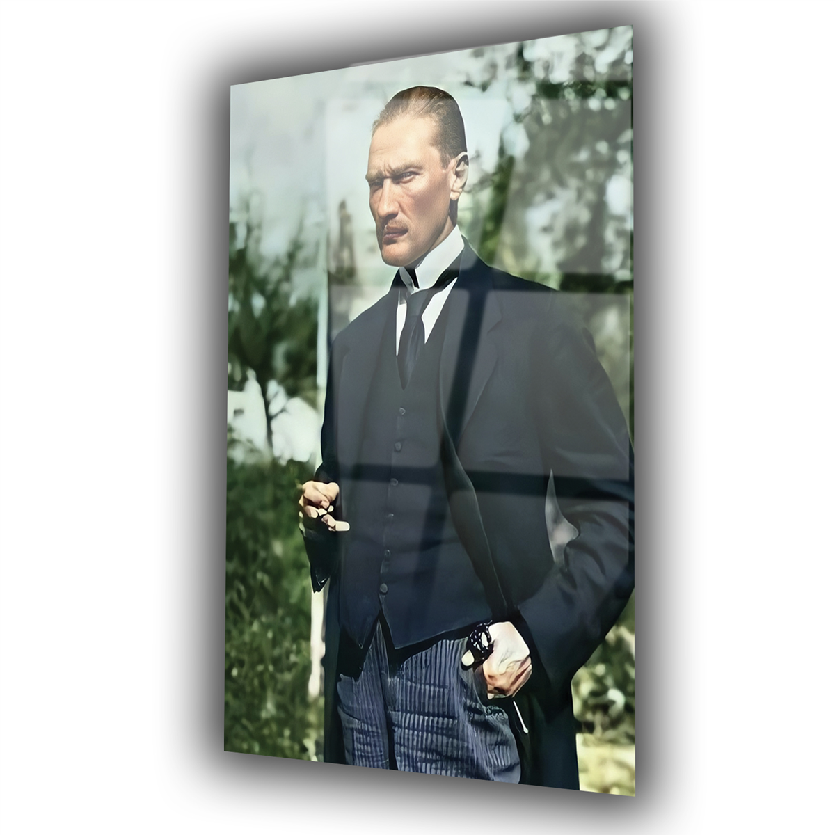 MUSTAFA KEMAL ATATÜRK GÖRSELLİ CAM TABLO
