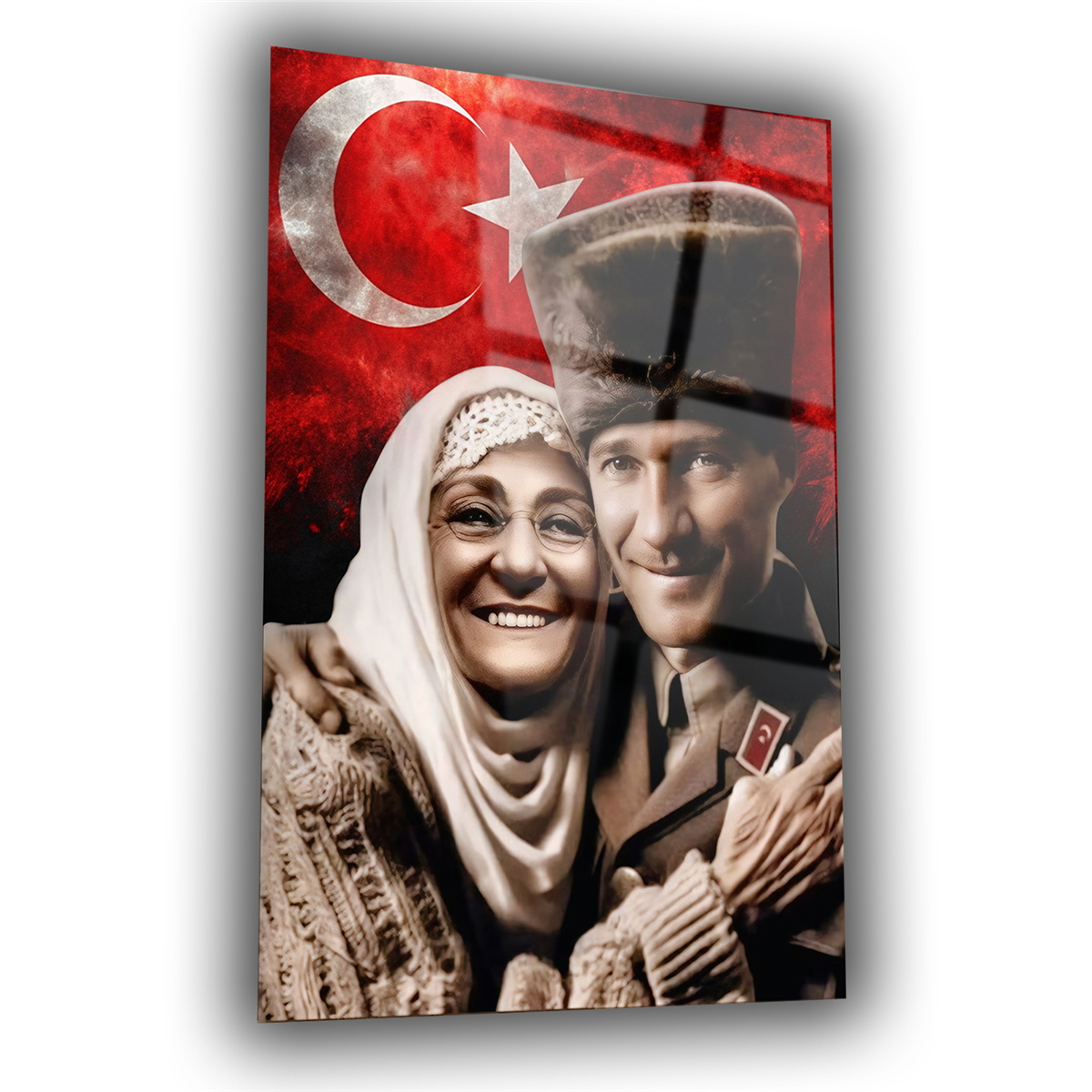 Dikey VatanTemalı Cam Tablo 228