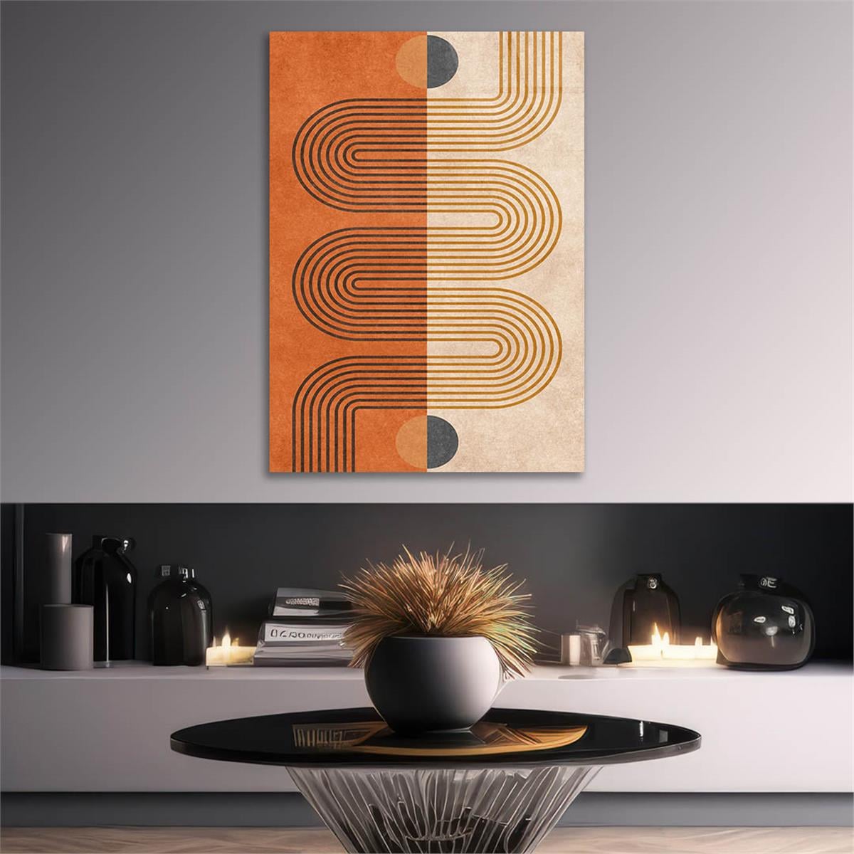 Vertical Tempered Glasss Wall Arts Art-Themed245