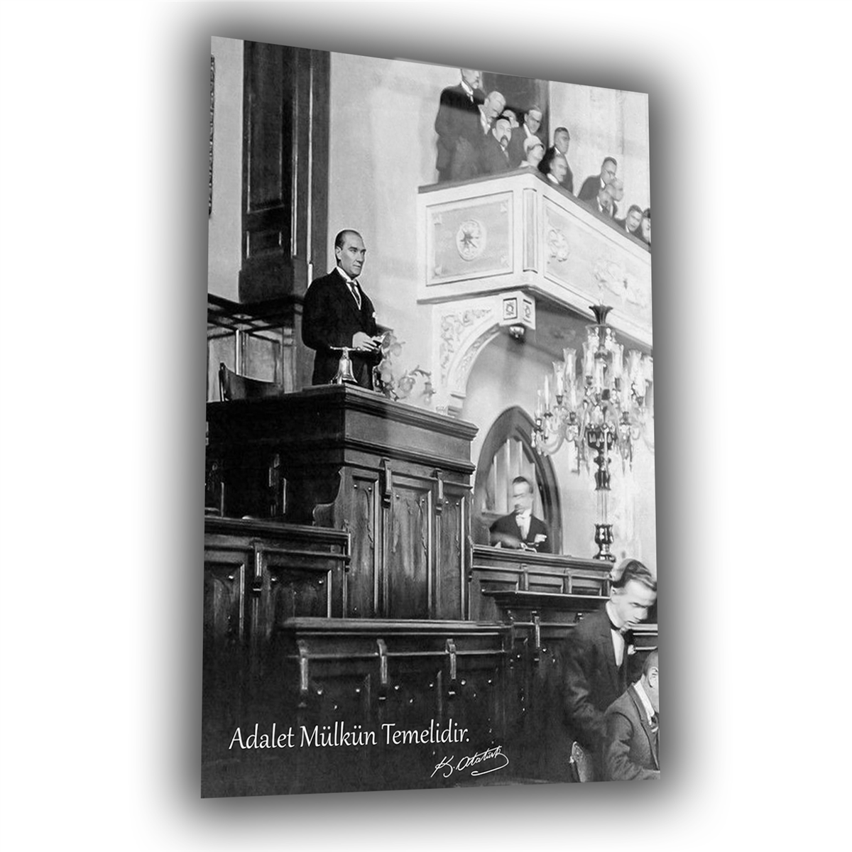 Dikey VatanTemalı Cam Tablo 289