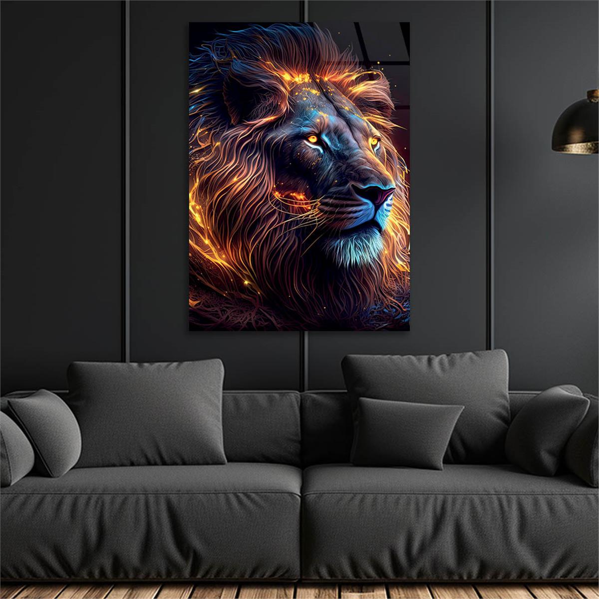 Vertical Tempered Glasss Wall Arts Natured-Themed185