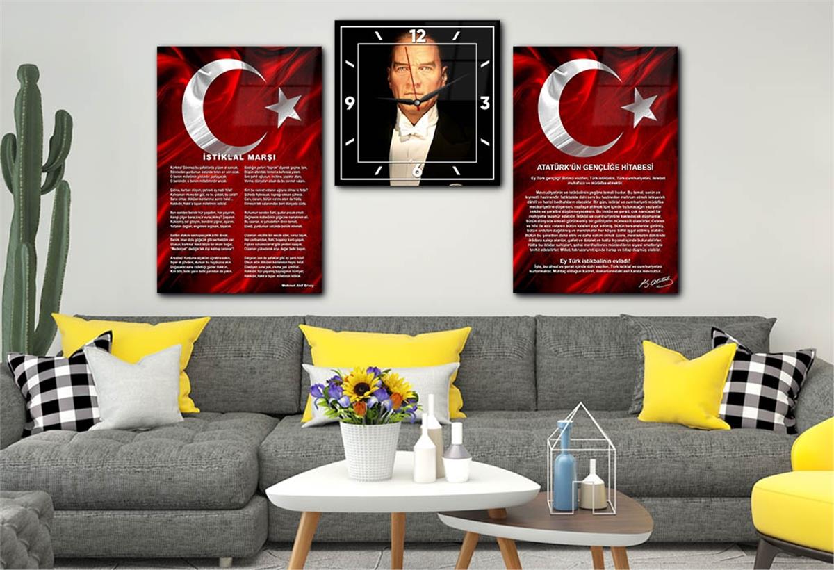 Vatan Temalı Saatli Set 049