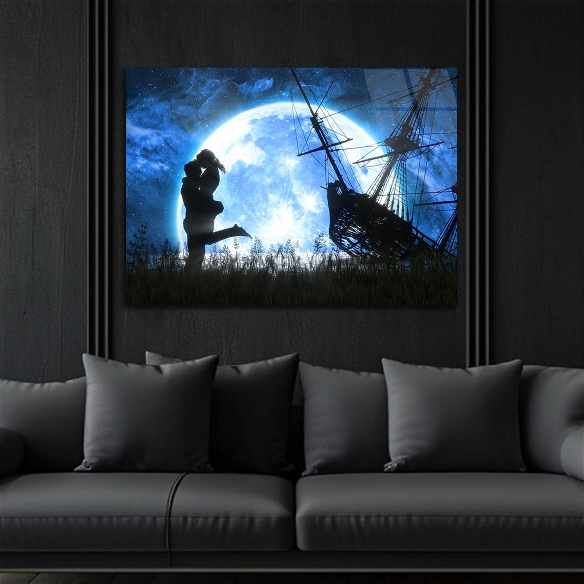 Horizontal Art-Themed Tempered Glass Wall Art 516