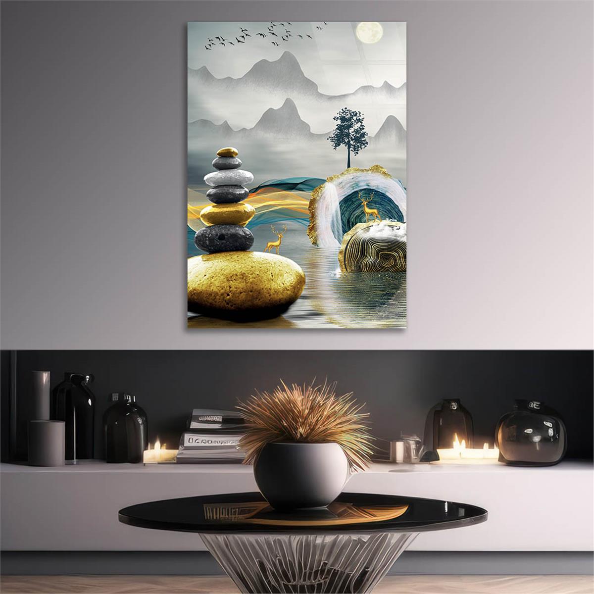 Vertical Tempered Glasss Wall Arts Art-Themed254