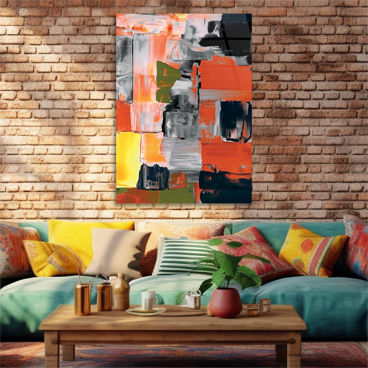 Kunst Thema auf bedrucktem Glas