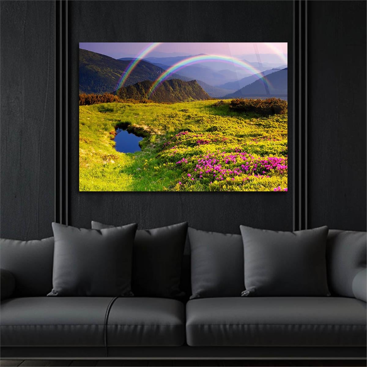 Tempered Glasss Wall Arts Natured-Themed