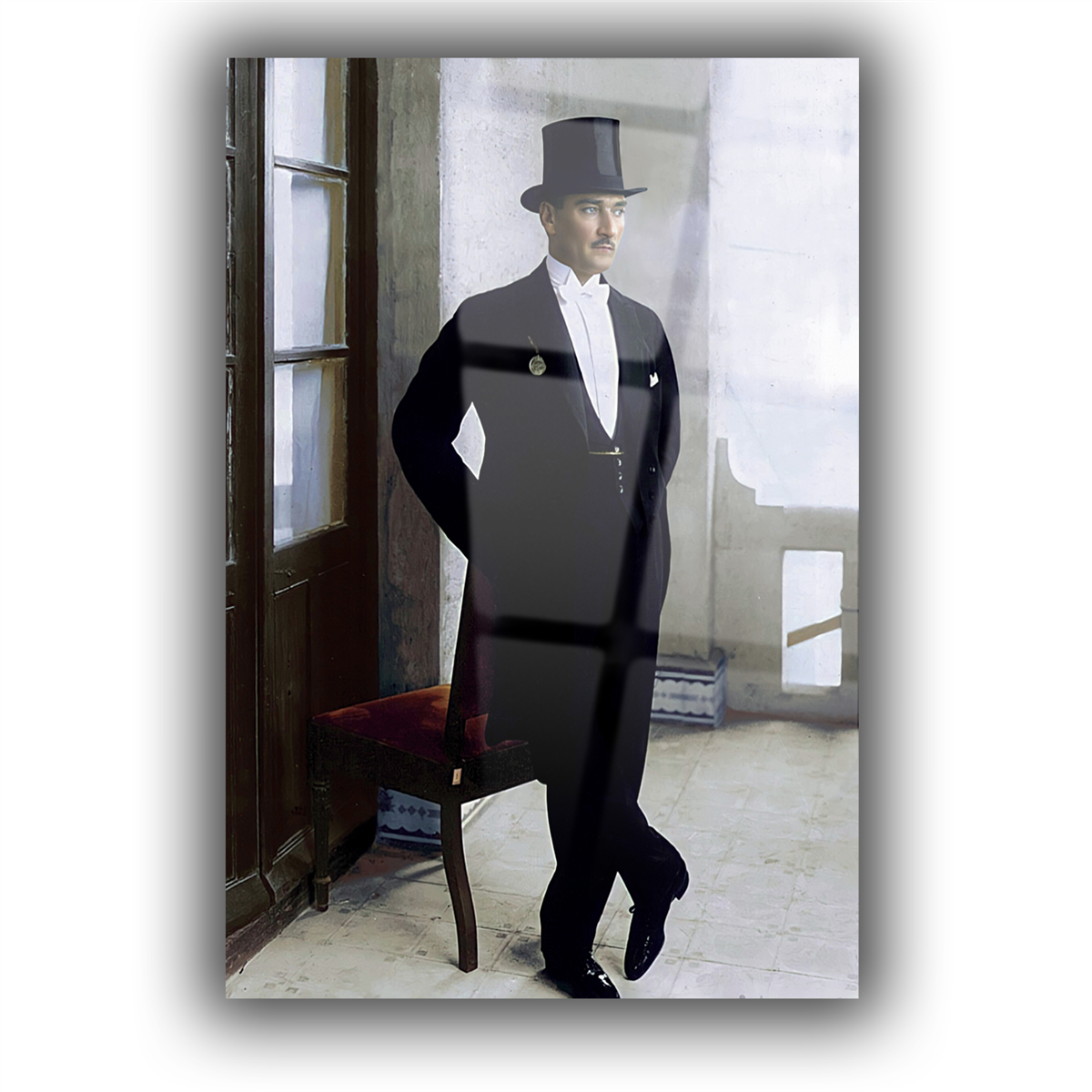 MUSTAFA KEMAL ATATÜRK GÖRSELLİ CAM TABLO